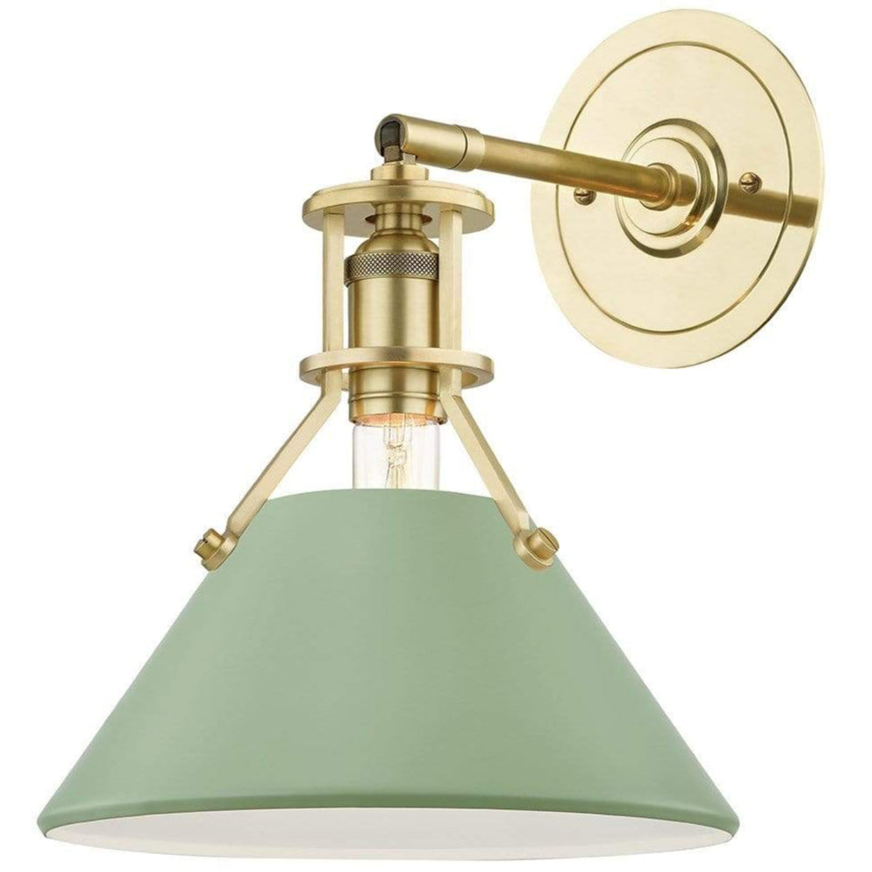 Mark D. Sikes Painted No.2 Wall Sconce - Green Leaf Lighting