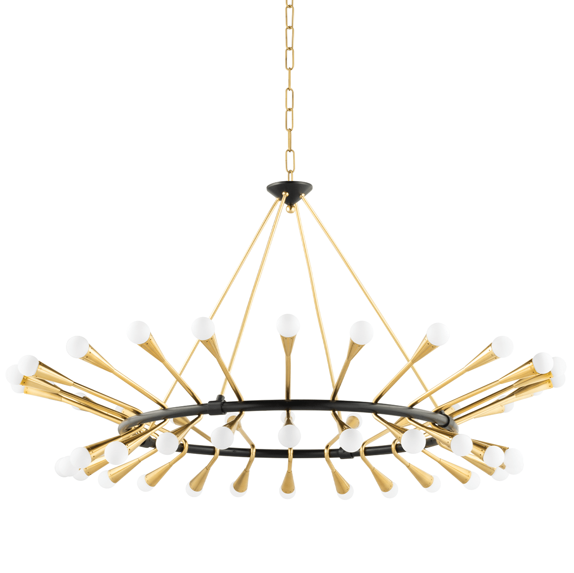 Martyn Lawrence Bullard Aries Chandelier Lighting corbett-401-48-VPB/BBR