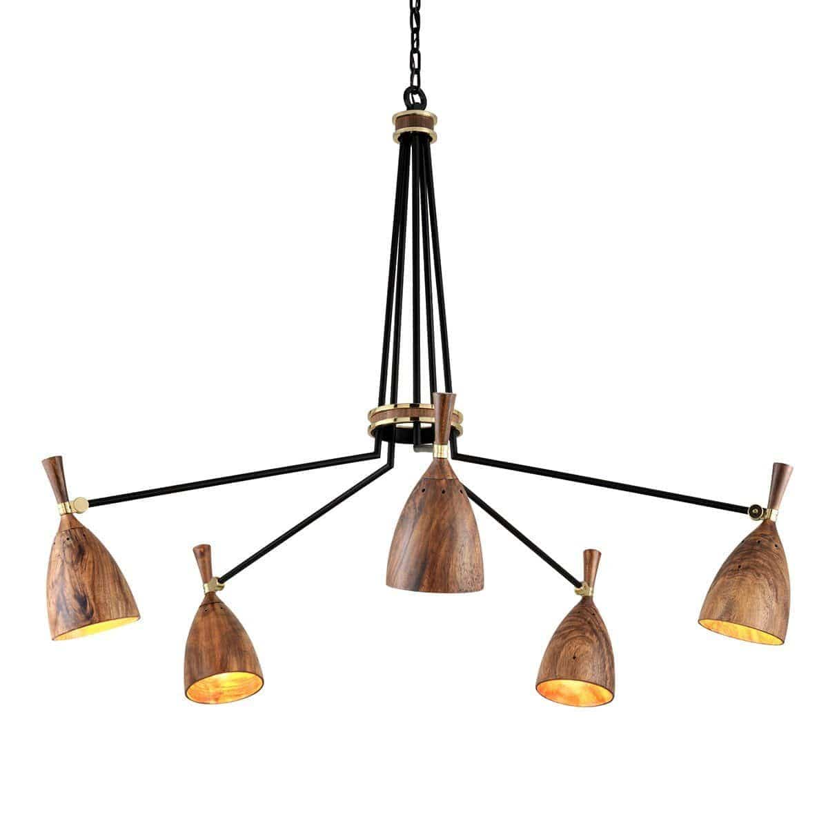 Martyn Lawrence Bullard Utopia 5 Light Chandelier Lighting corbett-280-05 782042198647