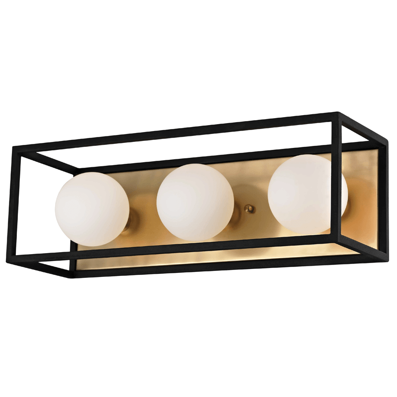 Mitzi Aira 3 Light Vanity Sconce - Black Aged Brass Lighting mitzi-H141303-AGB-BK