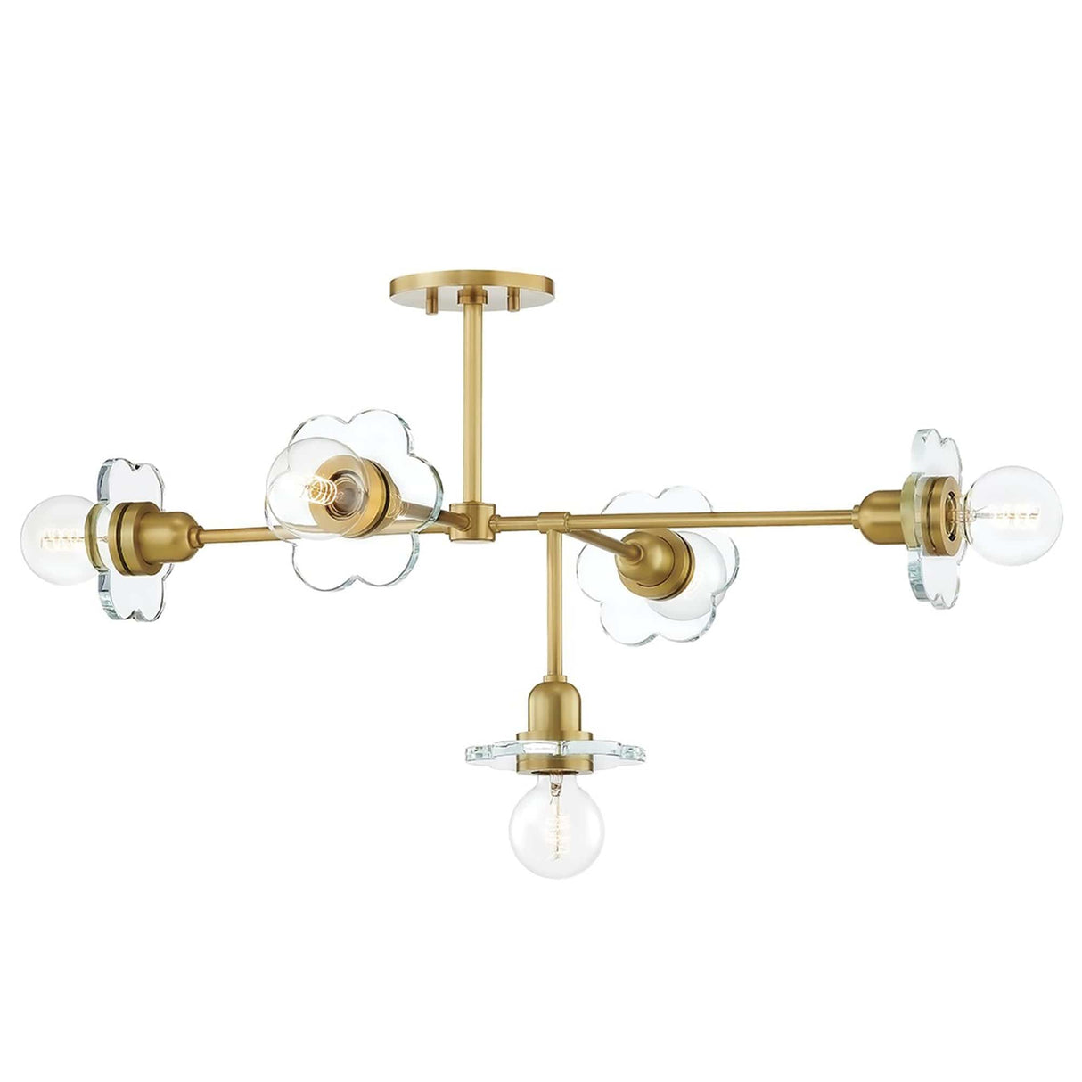 Mitzi Alexa Chandelier - Aged Brass Lighting mitzi-H357805-AGB