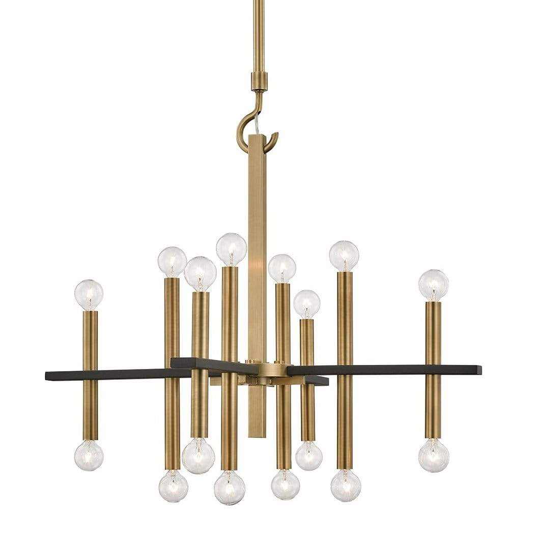 Mitzi Colette Chandelier - Aged Brass/Black Lighting mitzi-H296816-AGB/BK 00806134879969