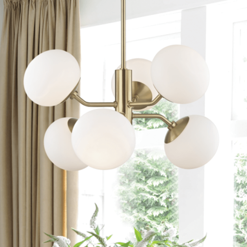 Mitzi Estee Chandelier - Aged Brass Lighting mitzi-H134806-AGB 00806134834104