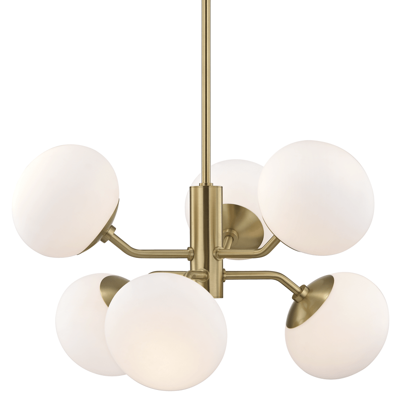 Mitzi Estee Chandelier - Aged Brass Lighting mitzi-H134806-AGB 00806134834104