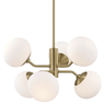 Mitzi Estee Chandelier - Aged Brass Lighting mitzi-H134806-AGB 00806134834104