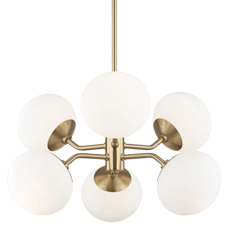 Mitzi Estee Chandelier - Aged Brass Lighting mitzi-H134806-AGB 00806134834104