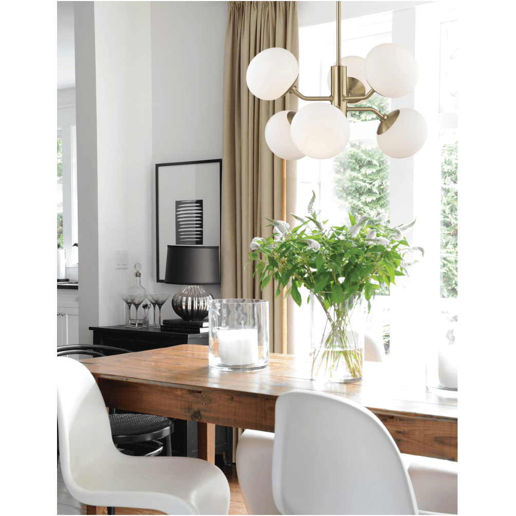 Mitzi Estee Chandelier - Aged Brass Lighting mitzi-H134806-AGB 00806134834104