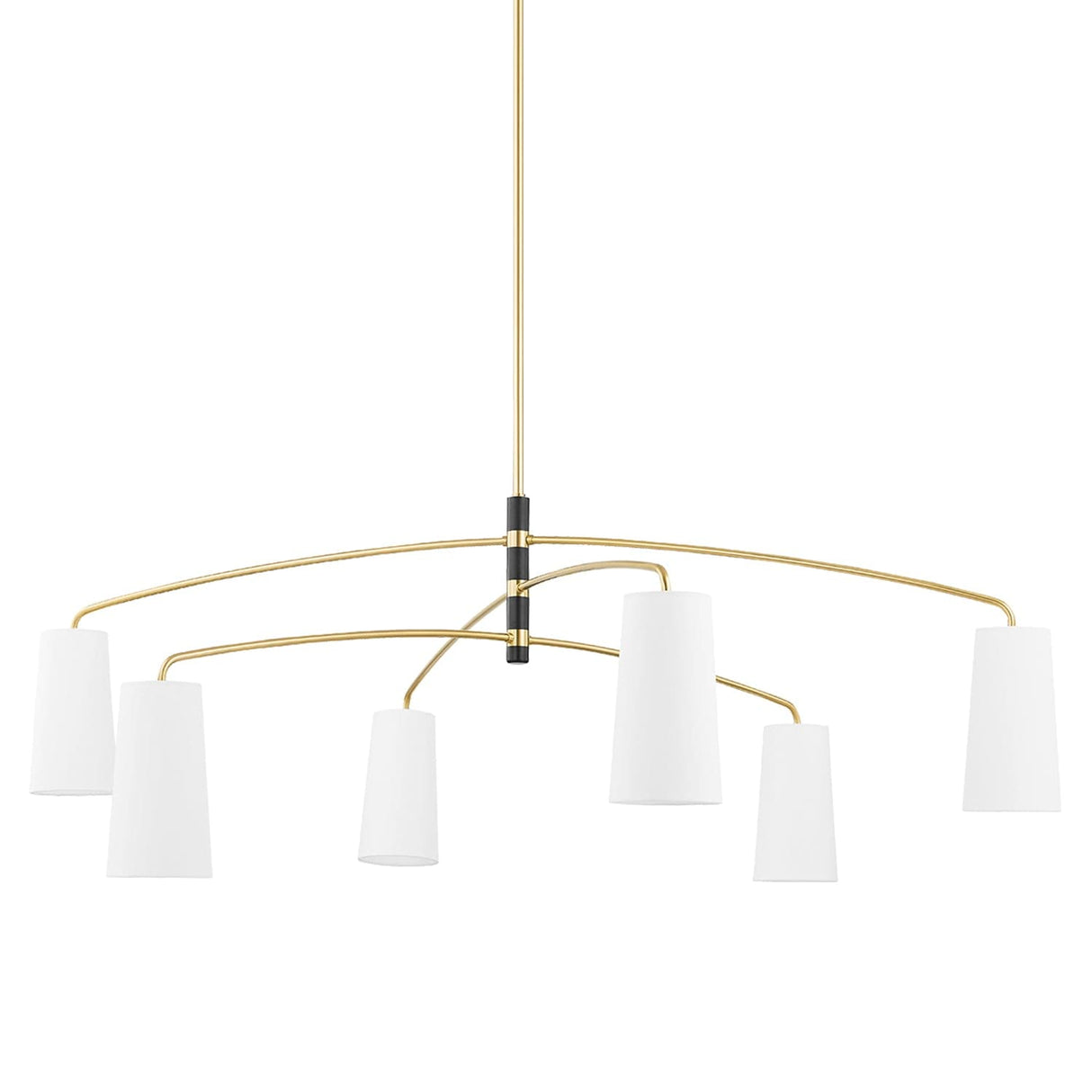Mitzi Evelyn Six Light Chandelier Lighting mitzi-H612806-AGB/SBK