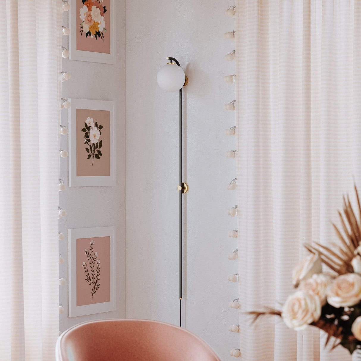 Mitzi Faye Plug-In Sconce Lighting mitzi-HL589201-AGB/SBK