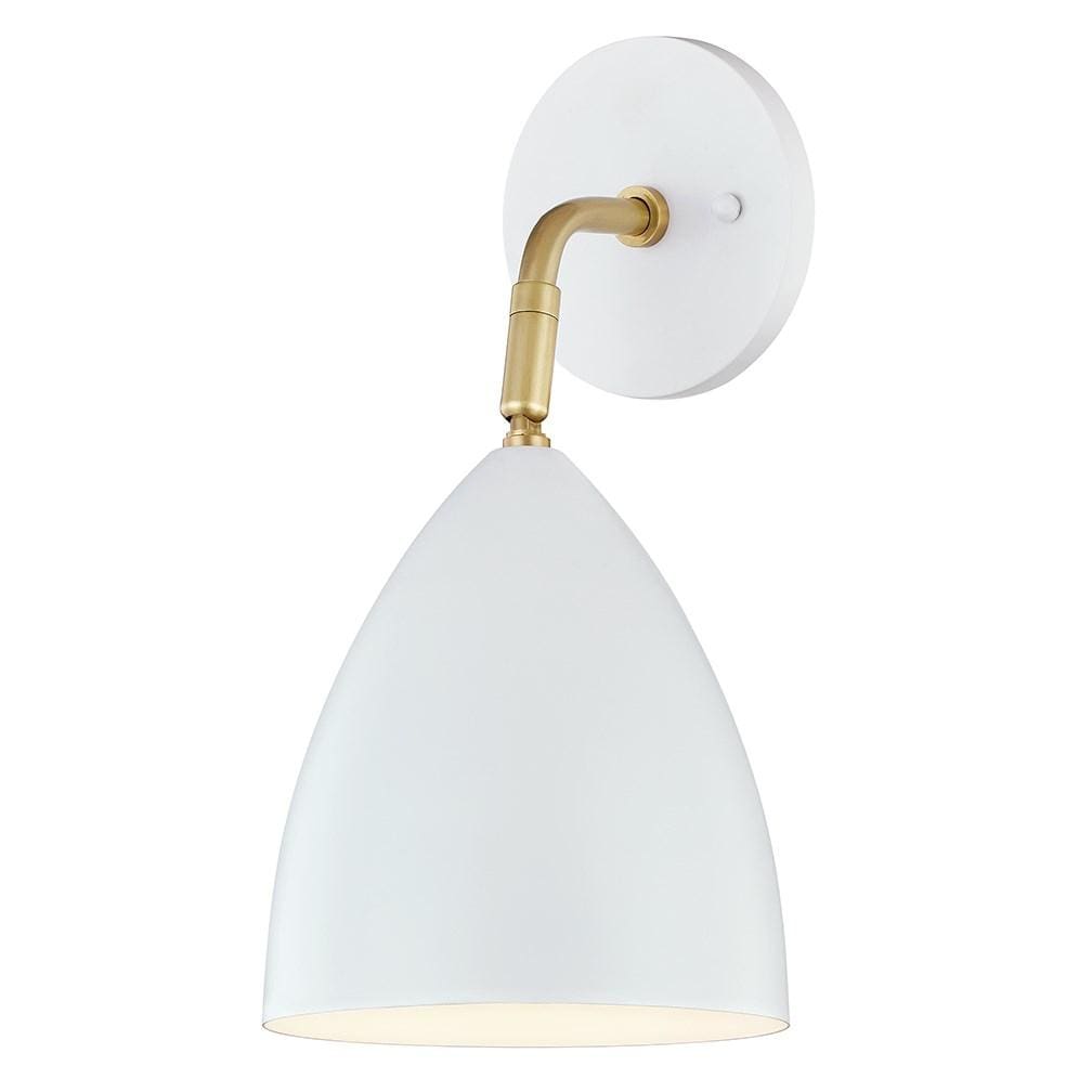 Mitzi Gia Wall Sconce - Aged Brass/White Lighting mitzi-H308101-AGB/WH 00806134882754