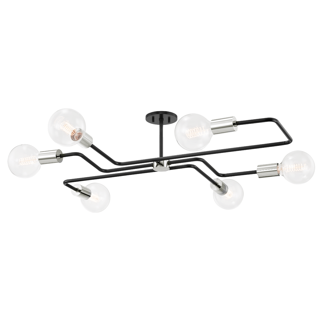 Mitzi Jena Semi-Flush Mount Lighting mitzi-H488606S-PN/TBK
