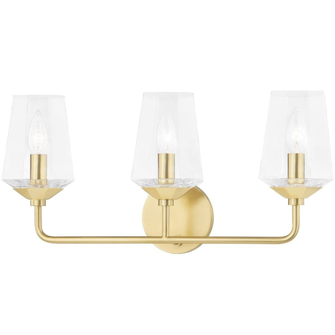 Mitzi Kayla 3 Light Bath and Vanity Light - Polished Nickel Lighting