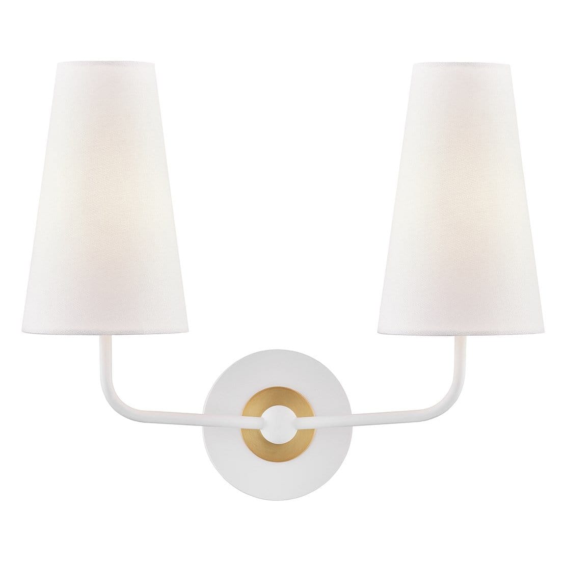 Mitzi Merri Double Sconce - Aged Brass/White Lighting mitzi-H318102-AGB/WH 00806134884093