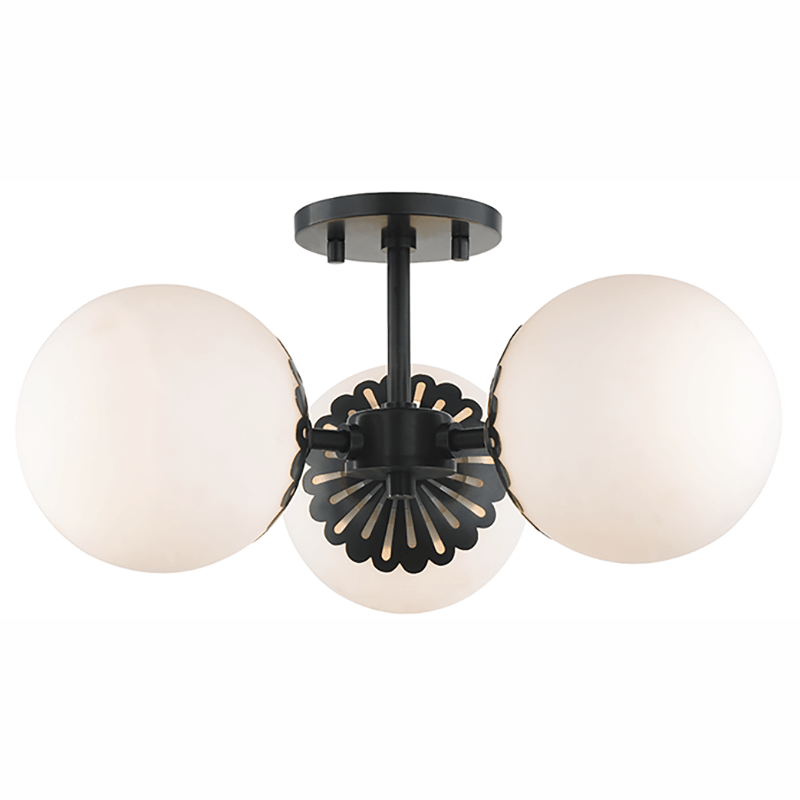 Mitzi Paige Semi Flush Mount - Aged Brass Lighting
