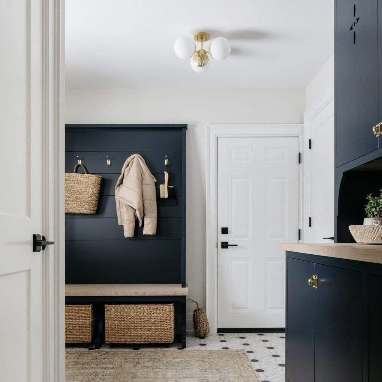 Mitzi Paige Semi Flush Mount - Aged Brass Lighting