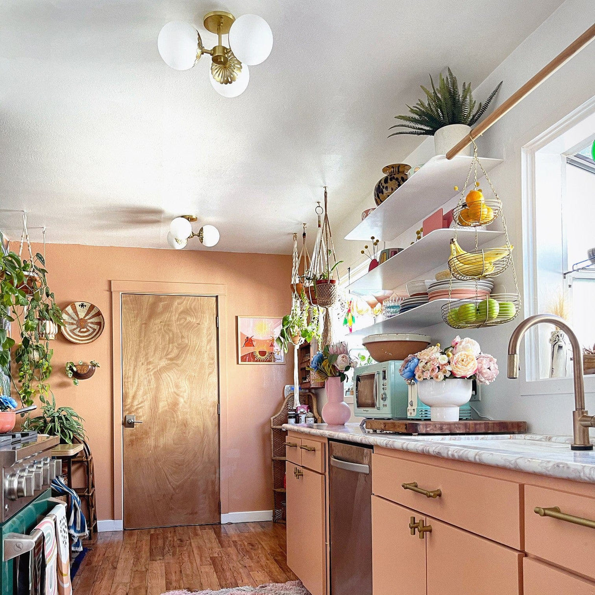 Mitzi Paige Semi Flush Mount - Aged Brass Lighting