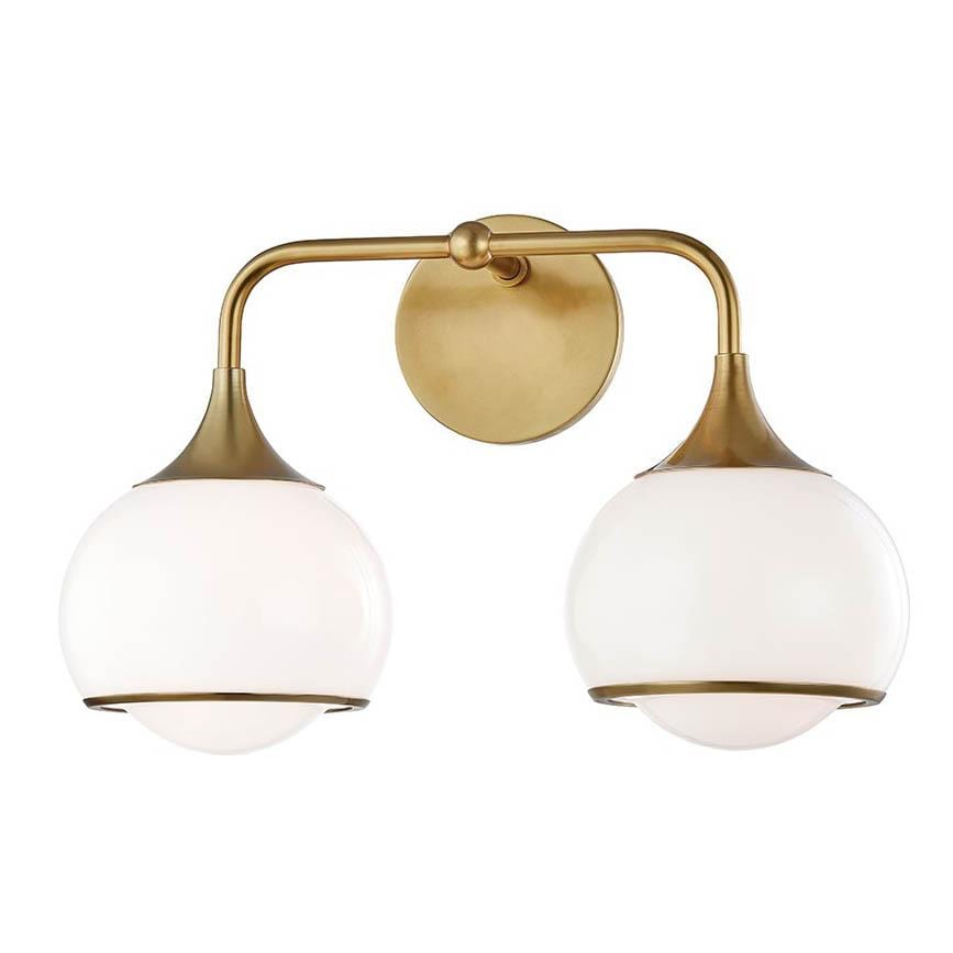 Mitzi Reese 2 Light Wall Sconce Lighting mitzi-H281302-AGB 00806134881450