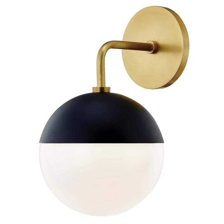 Mitzi Renee Wall Sconce - Aged Brass/Black Lighting mitzi-H344101-AGB/BK