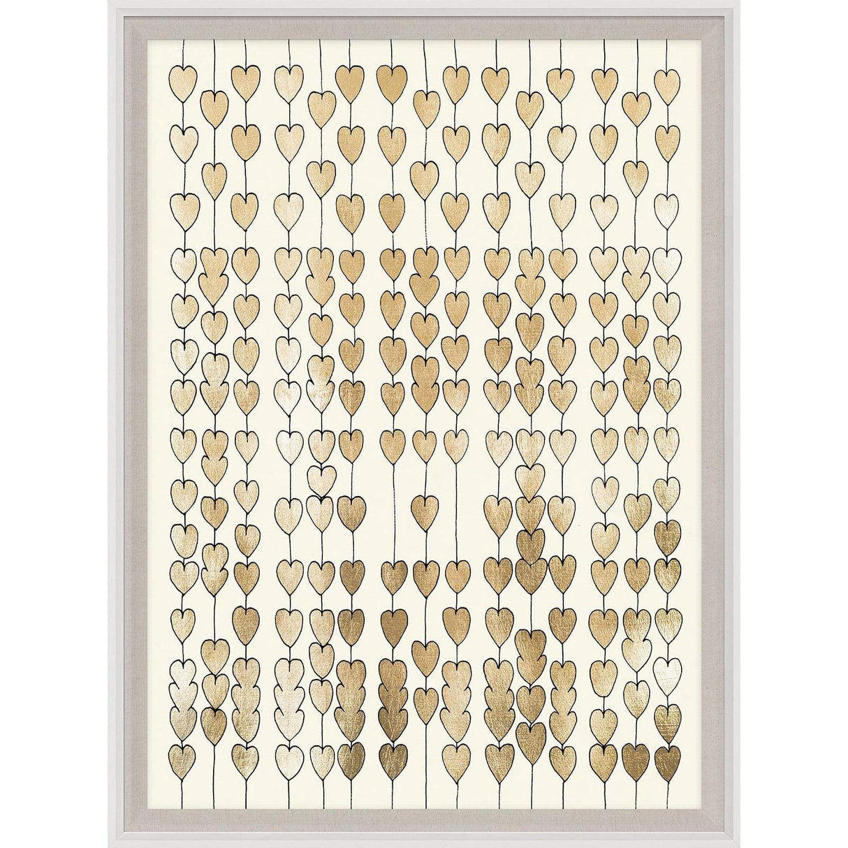 Natural Curiosities Cartier Heart Strings - Gold Leaf Pillow & Decor