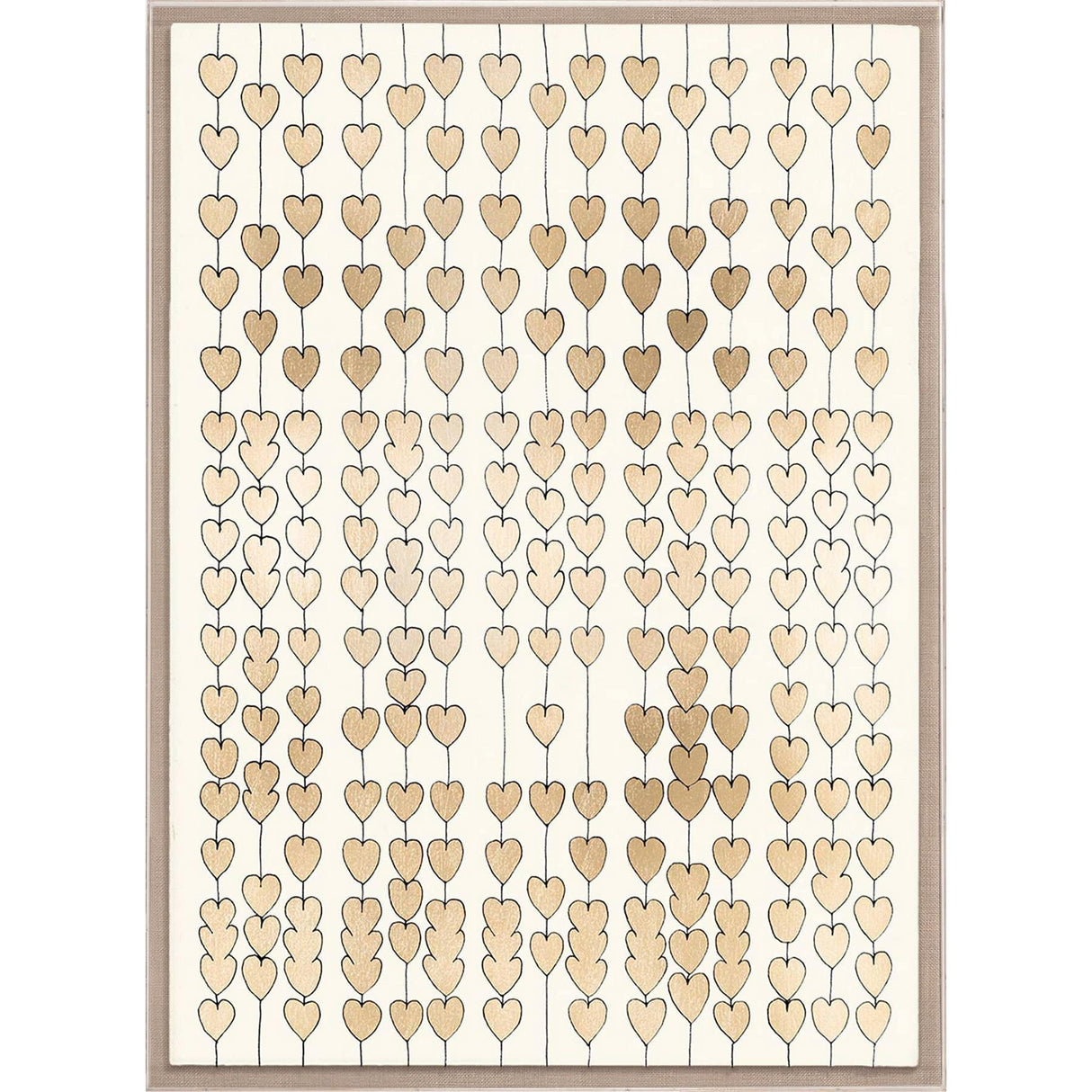 Natural Curiosities Cartier Heart Strings - Gold Leaf Pillow & Decor