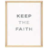 Natural Curiosities "Keep the Faith" Silver Leaf Quote Wall natural-curiosities-keep-the-faith-silver-leaf-quote-wood-frame