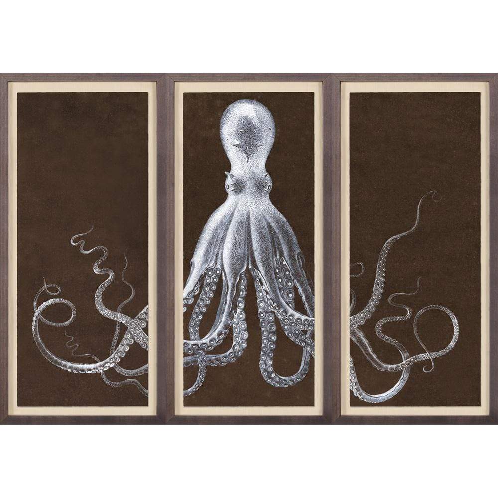 Natural Curiosities Lord Bodner Triptych in Brown-Unframed Pillow & Decor Natural-Curiosities-BODNT-BRN-Unframed