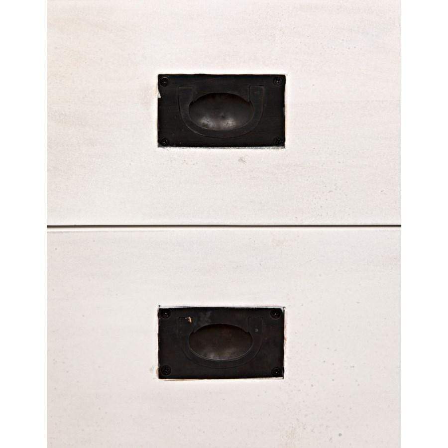 Noir 2 Drawer Side Table w/ Sliding Tray Furniture noir-GTAB243WH 00842449107229