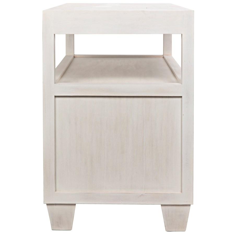 Noir 2 Drawer Side Table w/ Sliding Tray Furniture noir-GTAB243WH 00842449107229