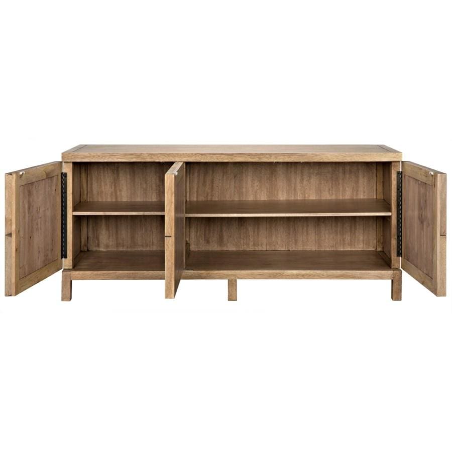 Noir 3 Door Quadrant Sideboard - Washed Walnut Furniture