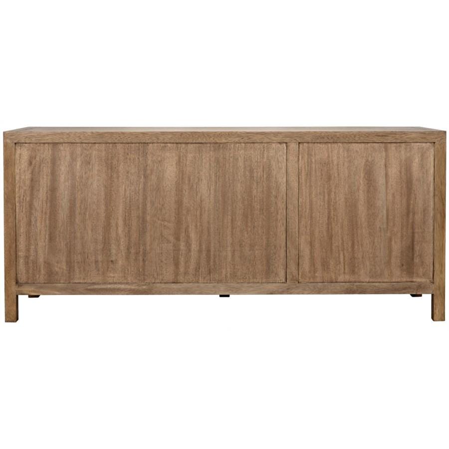 Noir 3 Door Quadrant Sideboard - Washed Walnut Furniture