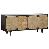 Noir Brook 4 Door Sideboard Furniture Noir-GCON239-2P 00842449104549