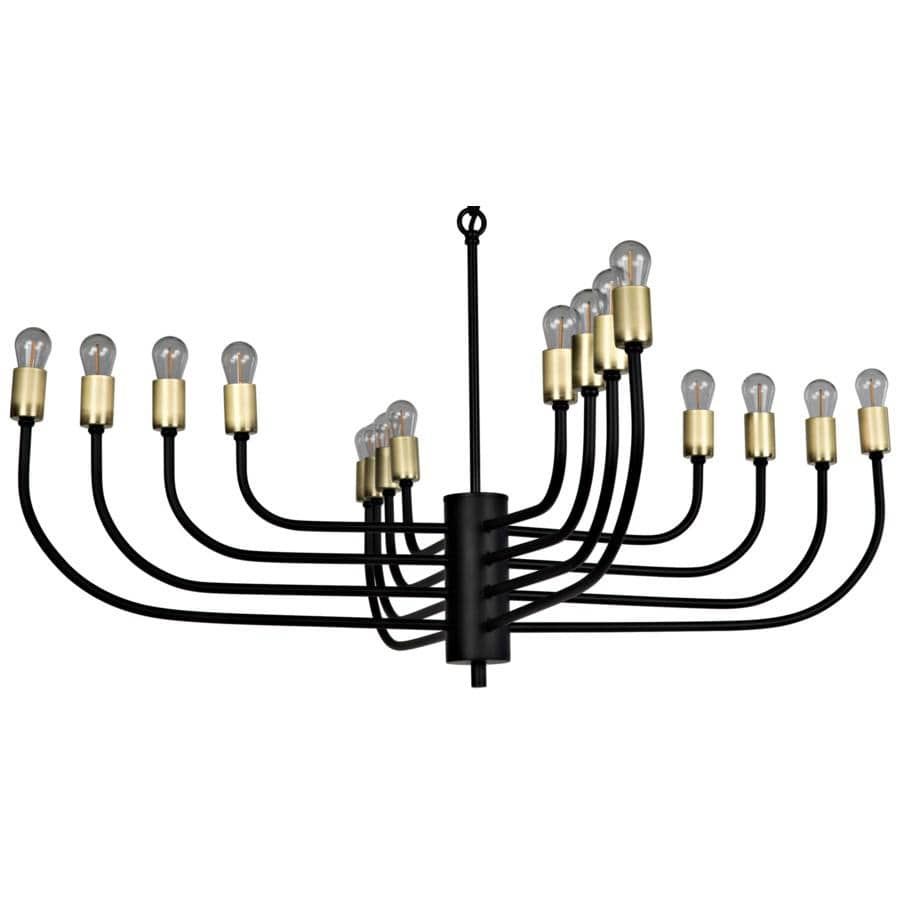 Noir Claude Chandelier Lighting noir-LAMP764MTB 00842449127395