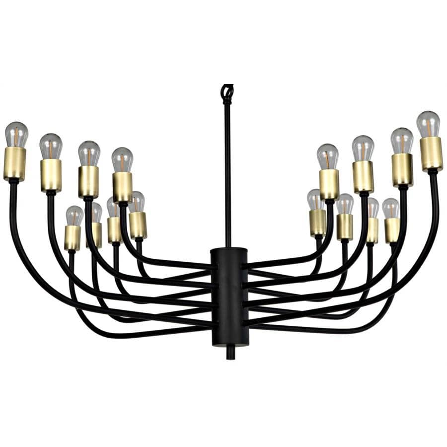 Noir Claude Chandelier Lighting noir-LAMP764MTB 00842449127395