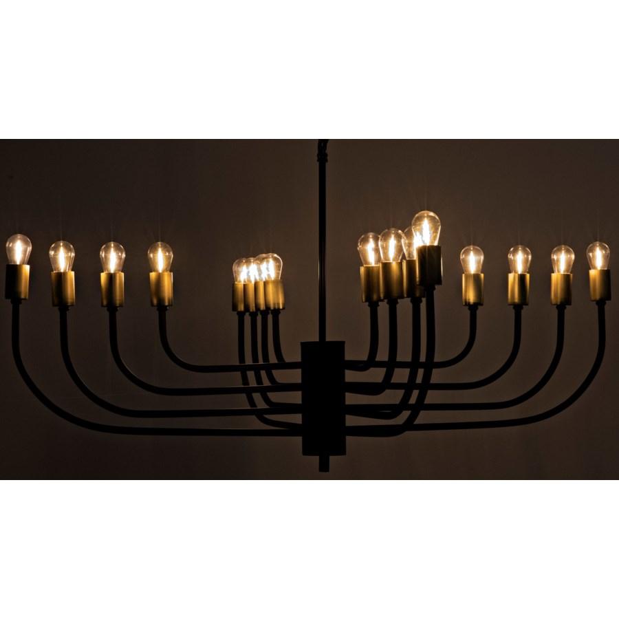 Noir Claude Chandelier Lighting noir-LAMP764MTB 00842449127395