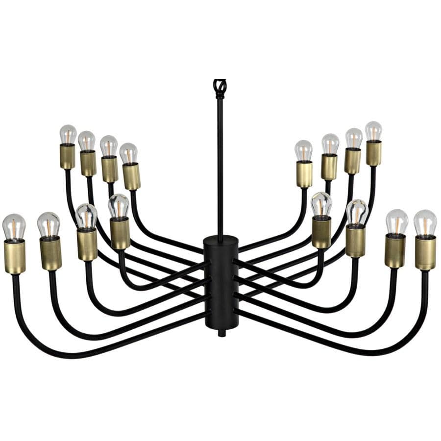Noir Claude Chandelier Lighting noir-LAMP764MTB 00842449127395