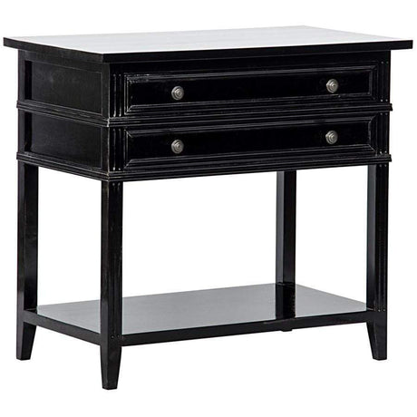 Noir Colonial 2-Drawer Side Table Furniture