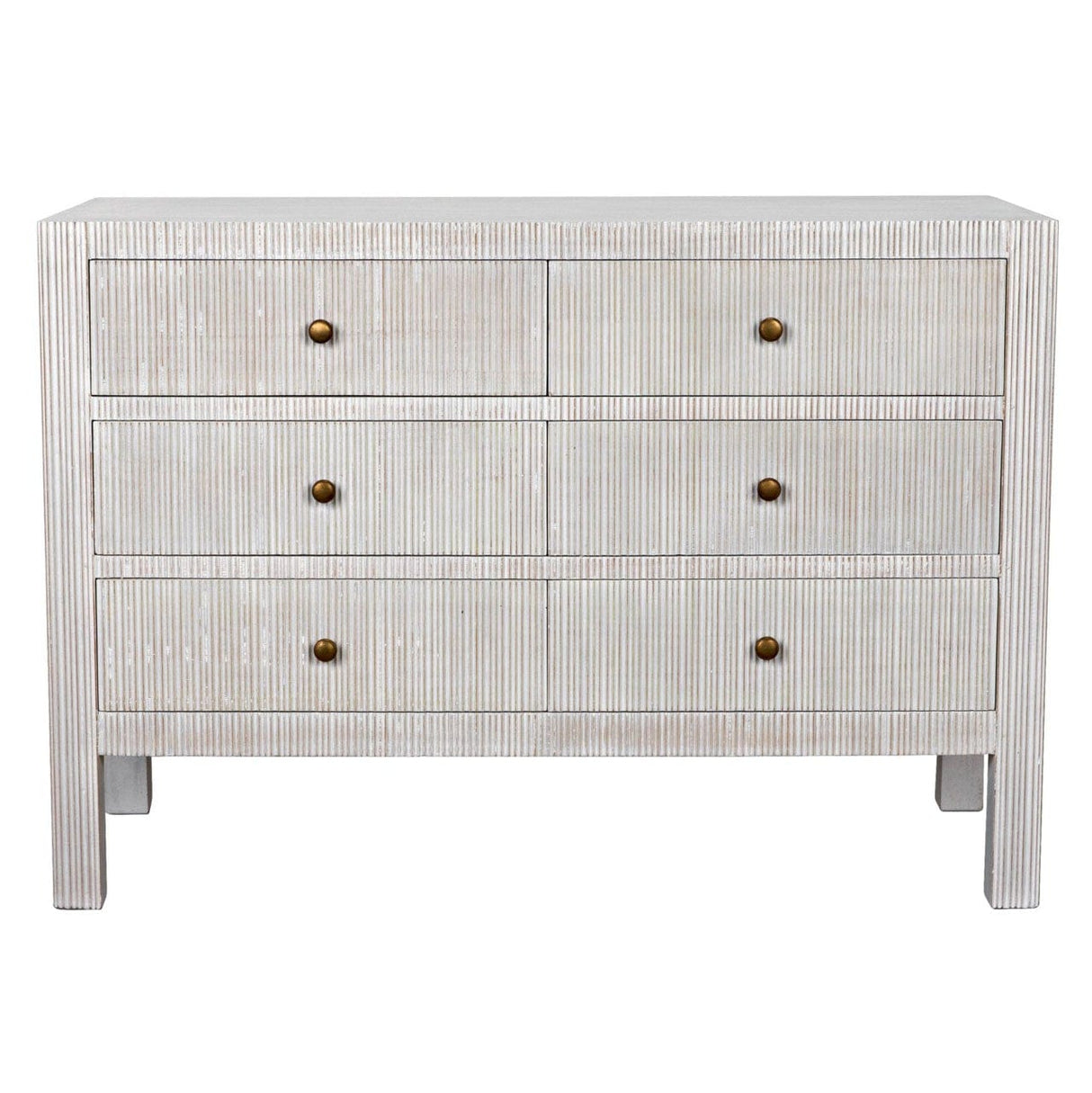 Noir Conrad 6 Drawer Dresser Furniture noir-GDRE221WH