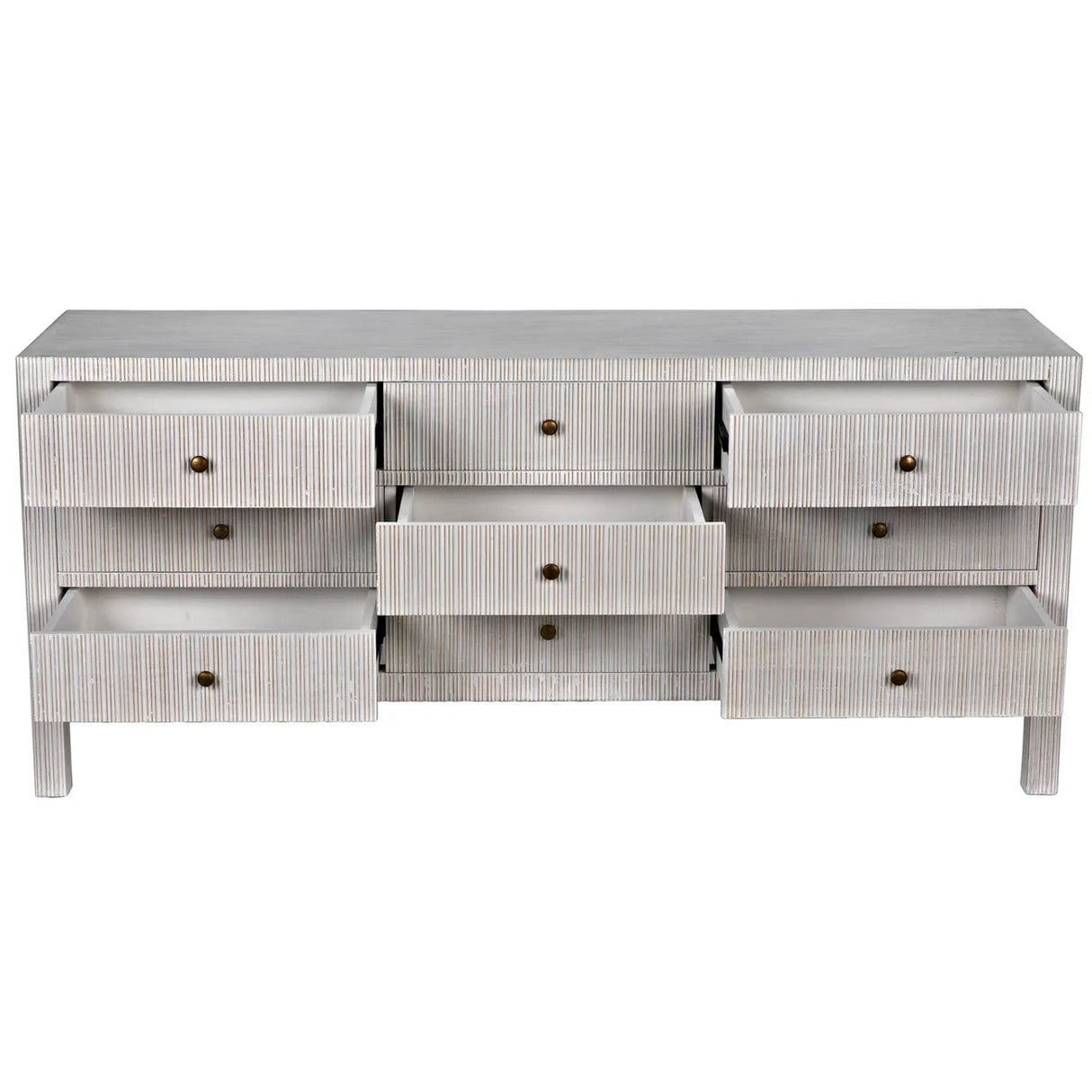 Noir Conrad 9 Drawer Dresser Dressers noir-GDRE222WH 00842449132184