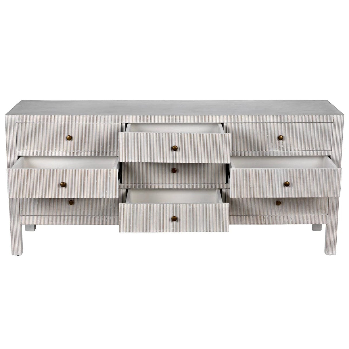 Noir Conrad 9 Drawer Dresser Dressers noir-GDRE222WH 00842449132184
