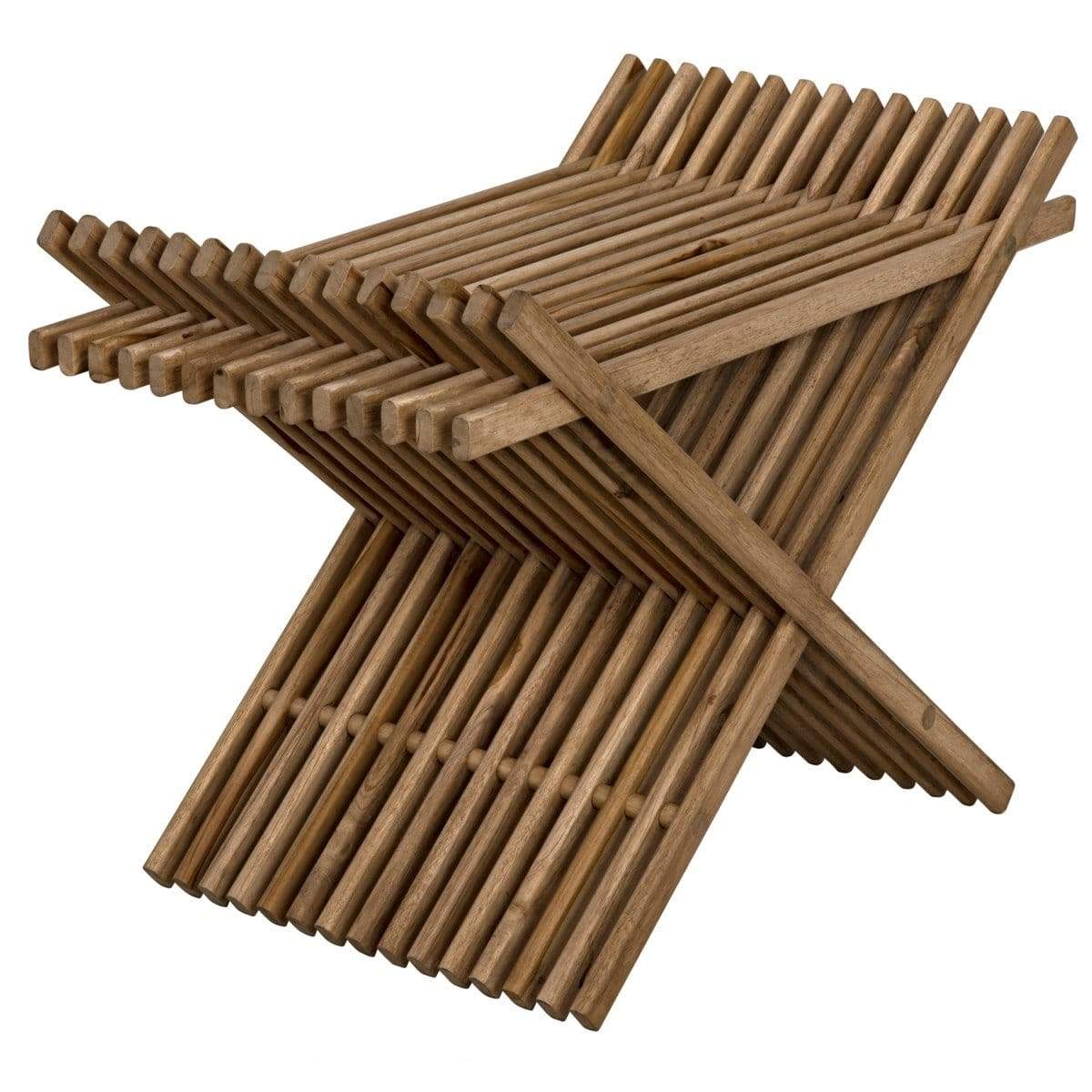 Noir Dede Fold Stool - Teak Decor noir-AF-32 00842449119949