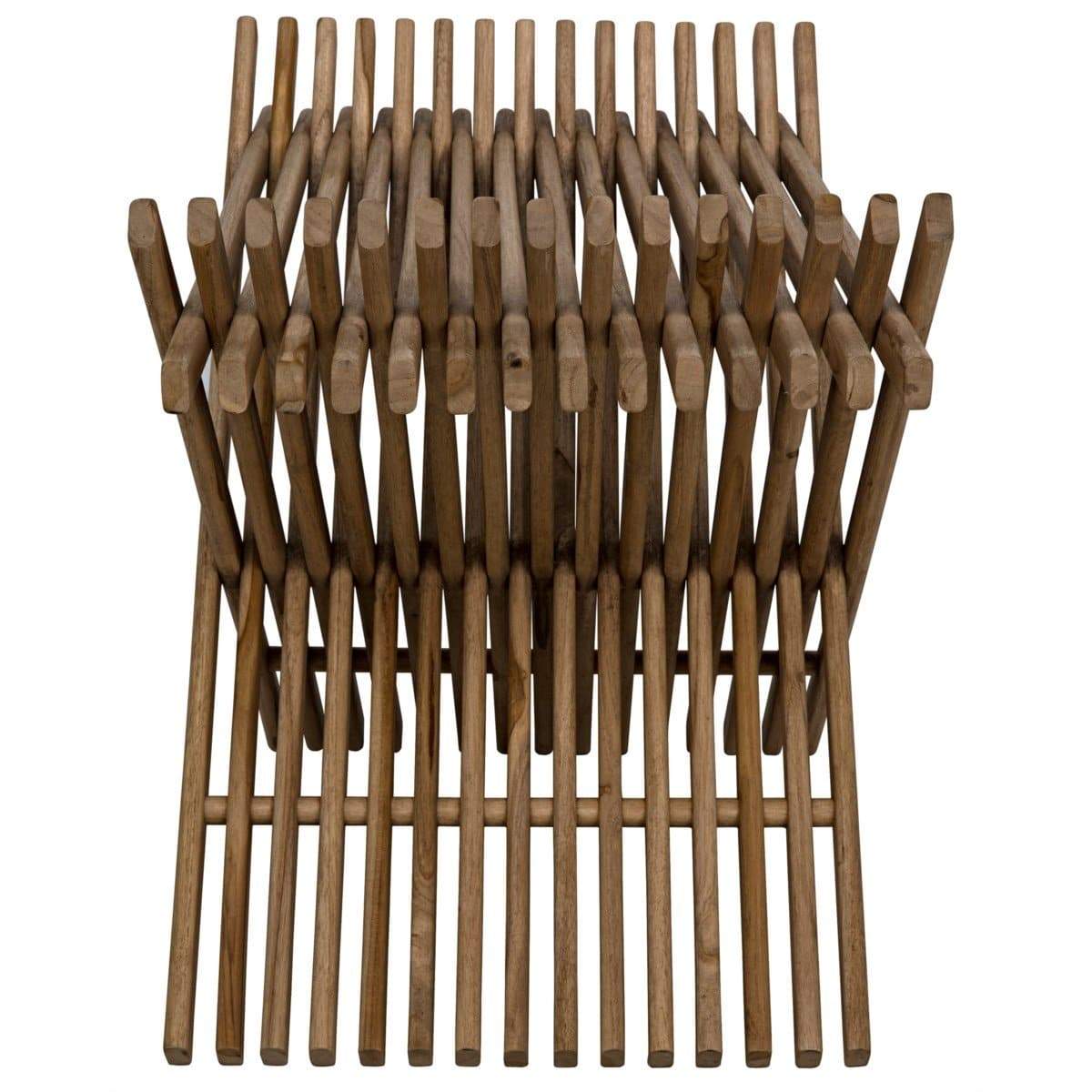 Noir Dede Fold Stool - Teak Decor noir-AF-32 00842449119949