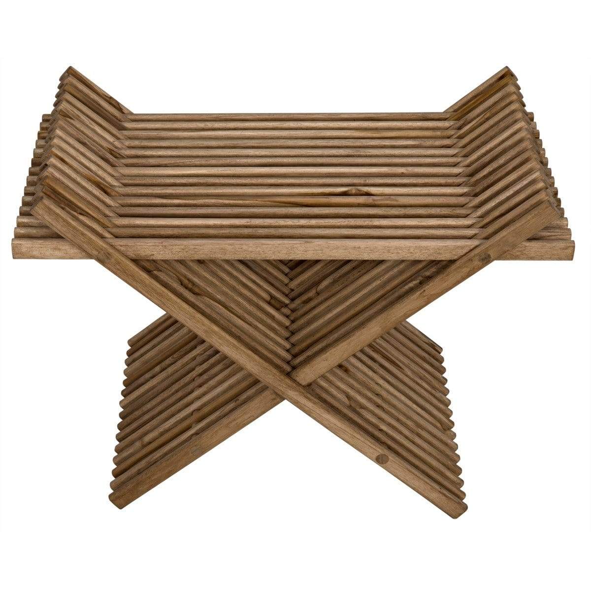 Noir Dede Fold Stool - Teak Decor noir-AF-32 00842449119949