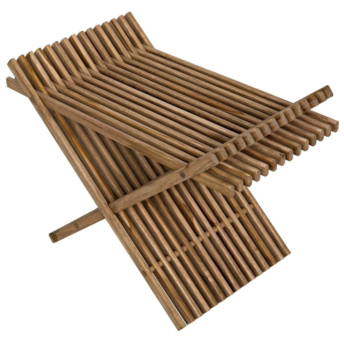 Noir Dede Fold Stool - Teak Decor noir-AF-32 00842449119949