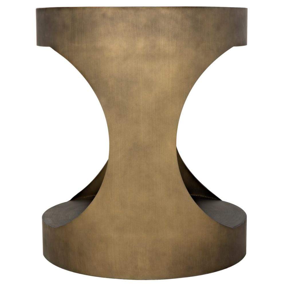 Noir Eclipse Round Side Table Furniture noir-GTAB302AB 00842449130494