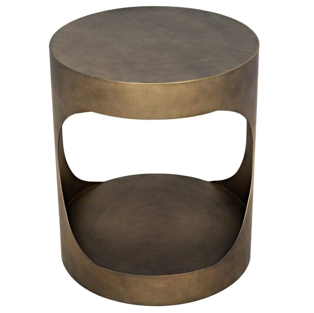 Noir Eclipse Round Side Table Furniture noir-GTAB302AB 00842449130494