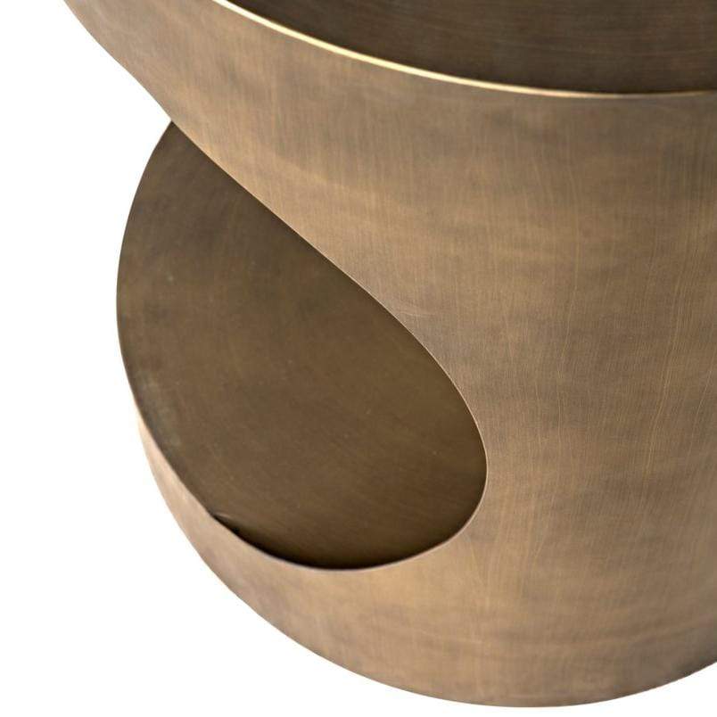 Noir Eclipse Round Side Table Furniture noir-GTAB302AB 00842449130494