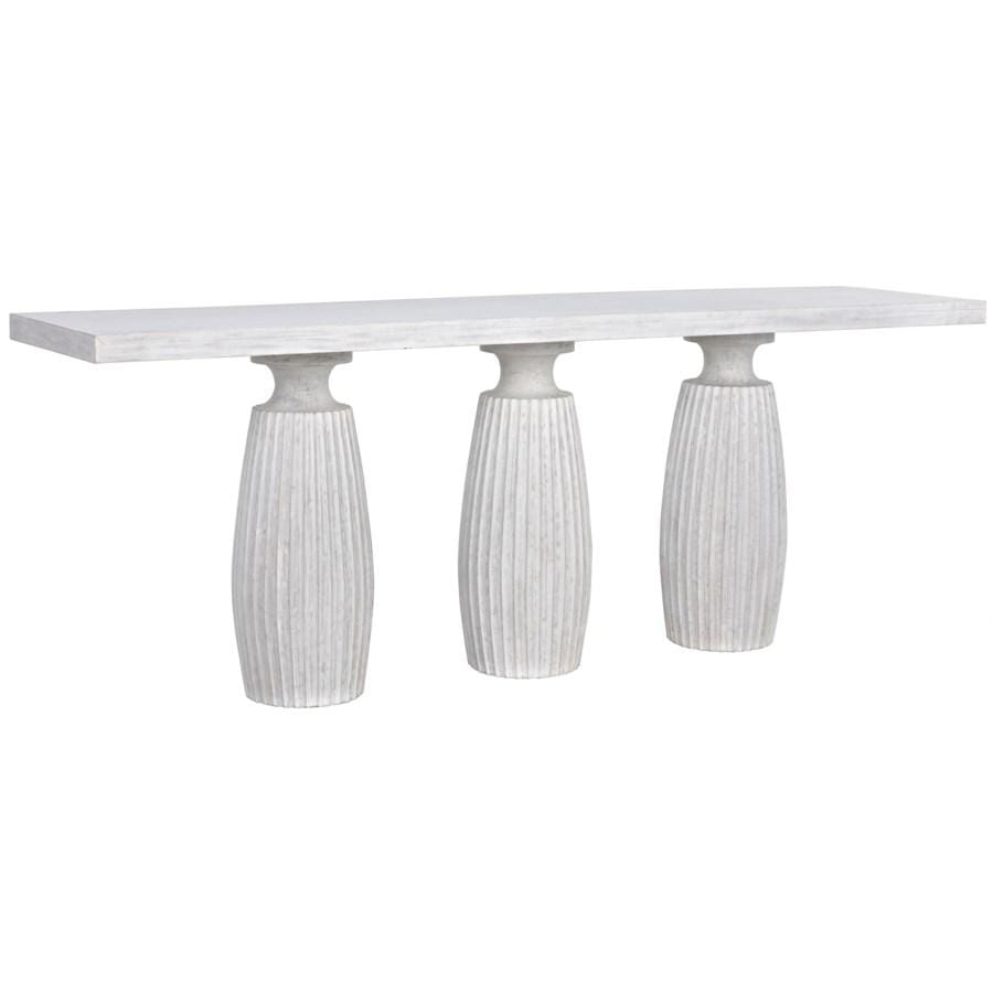 Noir Evelyn Console - White Wash Furniture noir-GCON373WH 00842449129634