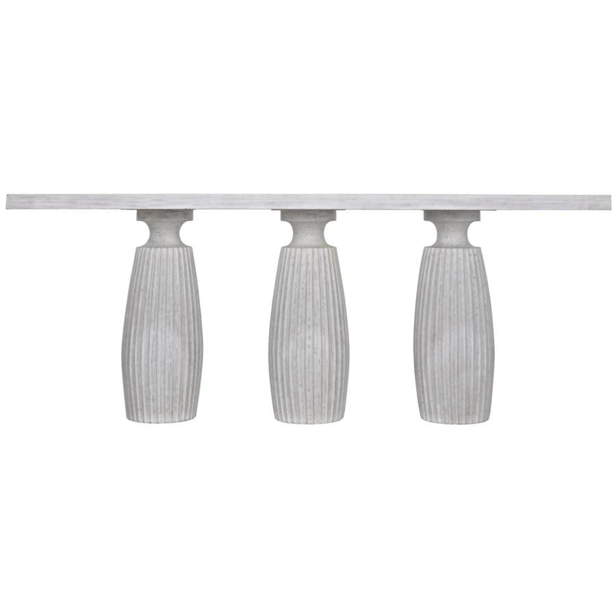 Noir Evelyn Console - White Wash Furniture noir-GCON373WH 00842449129634