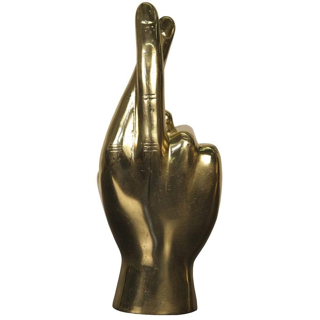 Noir Fingers Crossed Sculpture Decor Noir-AB-123BR 00842449100015
