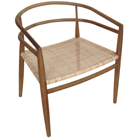 Noir Finley Chair W/Rattan Furniture Noir-GCHA212T 00842449103726